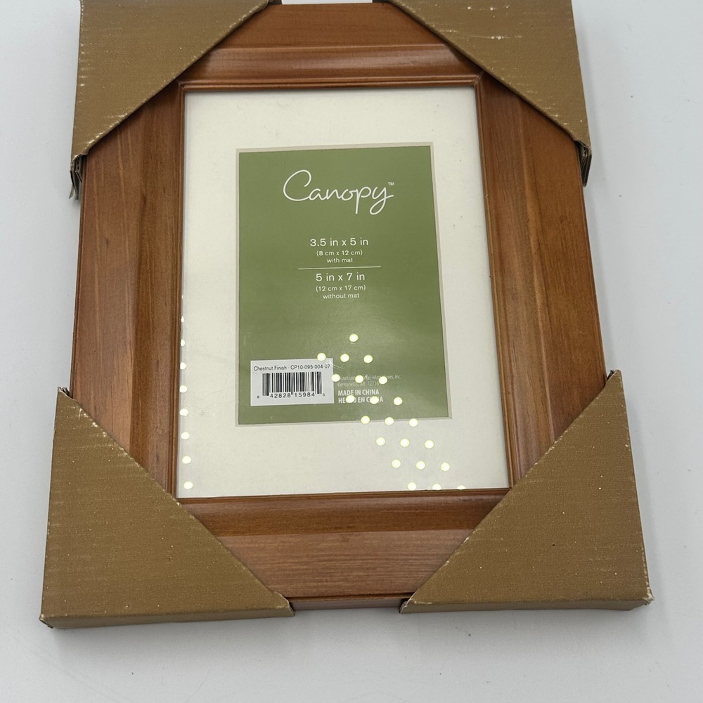Canopy Picture Photo Frame 5x7 Matted Chestnut Solid Wood Gallery Wall NEW Decor